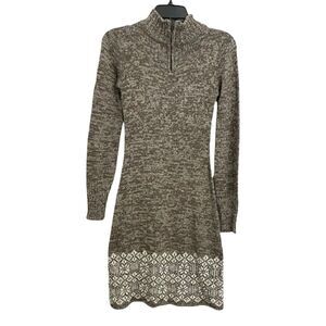 Soybu Women's Knit Brown Long Sleeve Sweater Dress • XS • NWT